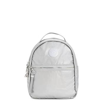 Plecaki Kipling Kae Metallic Srebrne | PL 1624SG